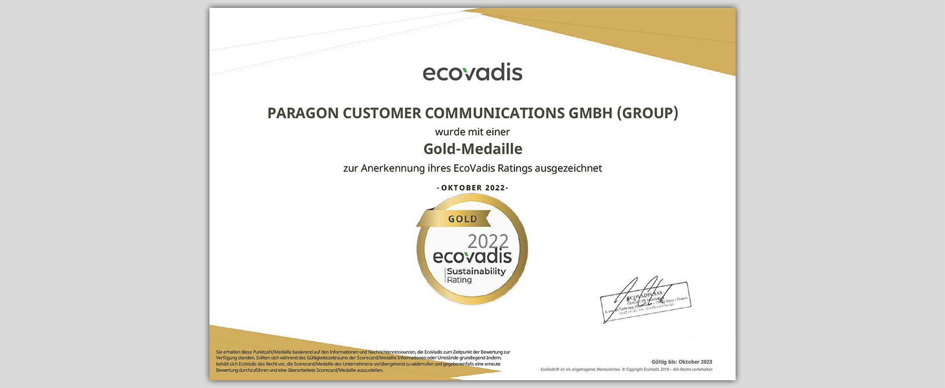 EcoVadis Gold